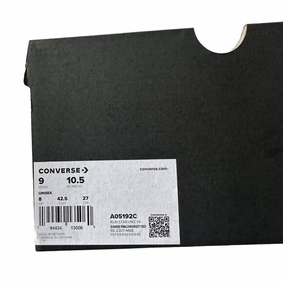 ⭐Converse Run Star Hike Hi 9 Mens Shoes Pink Red Roses Platform Sneakers A05192C - Picture 8 of 10